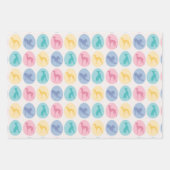 イースターエッグイタリアングレイハウンドドッグポーズキュートパステル ラッピングペーパーシート (正面)