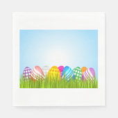 イースターエッグイングラス紙ナプキンス スタンダードランチョンナプキン (正面)