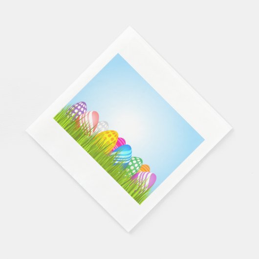 イースターエッグイングラス紙ナプキンス スタンダードランチョンナプキン (角)