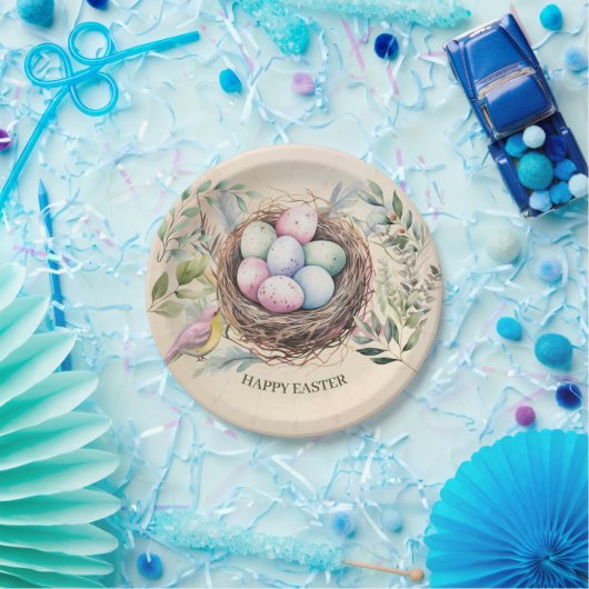 イースターエッグインネストホリデーパーティー ペーパープレート (パーティー)