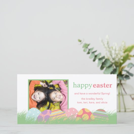 イースターエッグイースターの写真のグリーティングカード シーズンカード (スタンド正面)