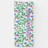 イースターエッグイースターエッグ狩りイースターパーティーウェルカム 横断幕 (縦)