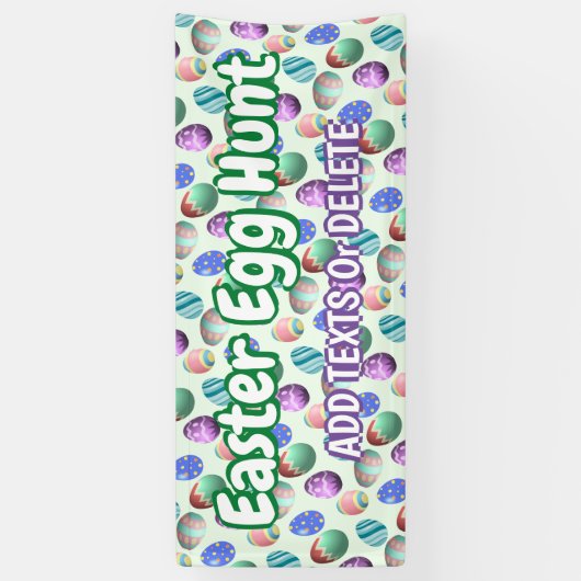 イースターエッグイースターエッグ狩りイースターパーティーウェルカム 横断幕 (縦)