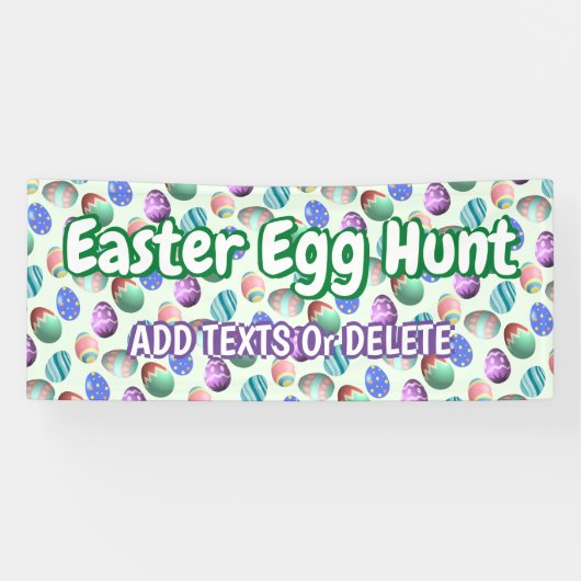イースターエッグイースターエッグ狩りイースターパーティーウェルカム 横断幕 (横)