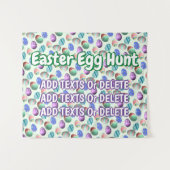 イースターエッグイースターエッグ狩りイースターパーティーパステル タペストリー (正面(横))