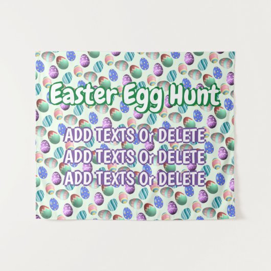 イースターエッグイースターエッグ狩りイースターパーティーパステル タペストリー (正面(横))
