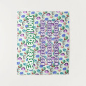 イースターエッグイースターエッグ狩りイースターパーティーパステル タペストリー (正面)