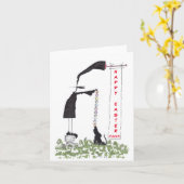 イースターエッグイースターカード カード (黄色い花)