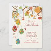 イースターエッグイースターブランチディナーパーティの招待状 招待状 (正面)