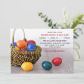 イースターエッグイースターブランチディナーパーティの招待状 招待状 (スタンド正面)
