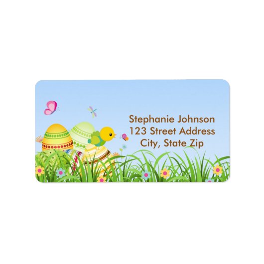 イースターエッグイースター住所 シール (正面)