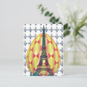 イースターエッグエッフェルタワー、パリフルーアデリス シーズンポストカード (スタンド正面)