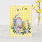 イースターエッグオンジンガム カード (黄色い花)