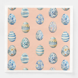 イースターエッグオンピーチペーパーナプキン