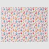 イースターエッグカラフルの水彩パターン 薄葉紙 (正面)
