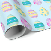 イースターエッグカラフルイラストレーションギフト ラッピングペーパー (ロールコーナー)