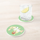 イースターエッグカラフルバスケット付きイースターバニー コースター (側面)