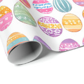 イースターエッグカラフルパターン（の模様が）あるかわいらし ラッピングペーパー (ロールコーナー)