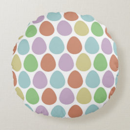 イースターエッグカラフルパターン ラウンドクッション