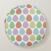 イースターエッグカラフルパターン ラウンドクッション (裏面)