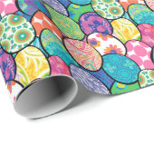 イースターエッグカラフルパターン ラッピングペーパー (ロールコーナー)