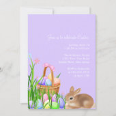 イースターエッグガーデンイースターディナーパーティの招待状 招待状 (正面)