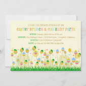 イースターエッグガーデンイースターブランチとイースター狩り 招待状 (正面)