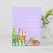 イースターエッグガーデン イースター夕食パーティー招待状 招待状 (スタンド正面)