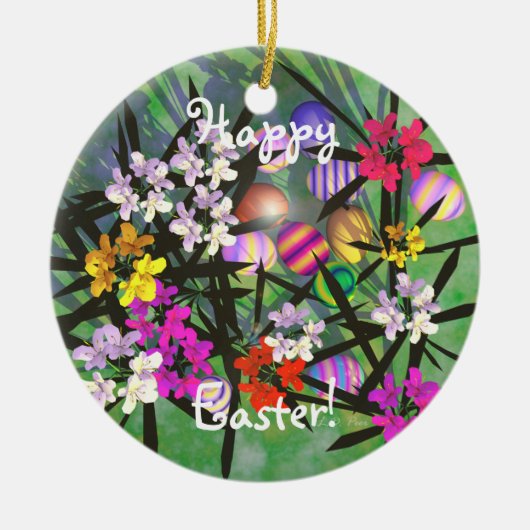 イースターエッグガーデン セラミックオーナメント (正面)
