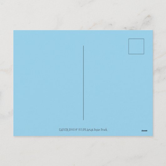 イースターエッグキリン&春チューリップかわいい シーズンポストカード (裏面)