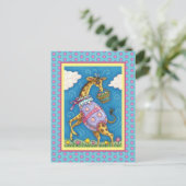 イースターエッグキリン&春チューリップかわいい シーズンポストカード (スタンド正面)