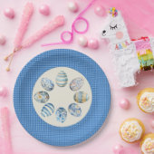 イースターエッグギンガム ペーパープレート (パーティー)