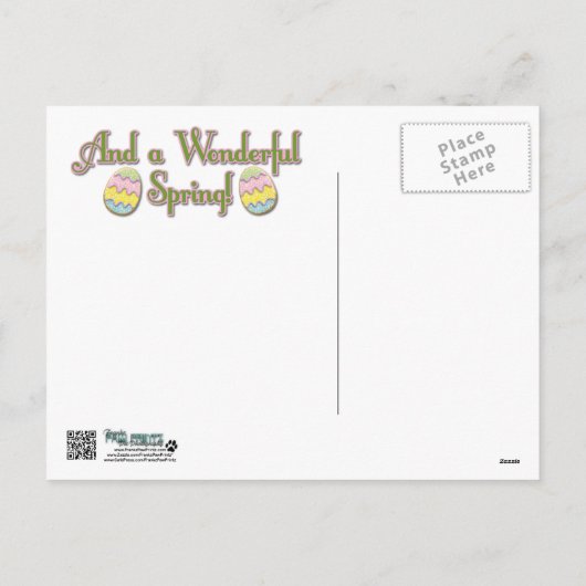 イースターエッグクッキー – ドイツの羊飼い シーズンポストカード (裏面)