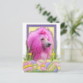 イースターエッグクッキー – プードル – ピンク シーズンポストカード (スタンド正面)
