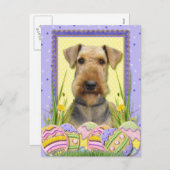 イースターエッグクッキー – Airedale シーズンポストカード (正面/裏面)