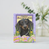 イースターエッグクッキー – Dachshund シーズンポストカード (スタンド正面)