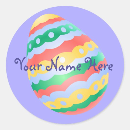 イースターエッグクラシックシール付きイースターエッグ ラウンドシール (正面)