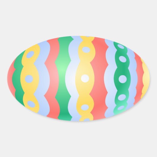 イースターエッグクラシックシール付きイースターエッグ 楕円形シール (正面)