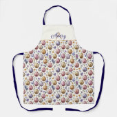 イースターエッグクリパターン(の模様が)あるカラフルーム エプロン (正面)