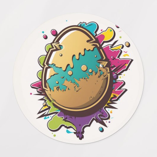 イースターエッググラフィティ ラベル (デザイン2)