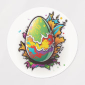 イースターエッググラフィティ ラベル (デザイン1)