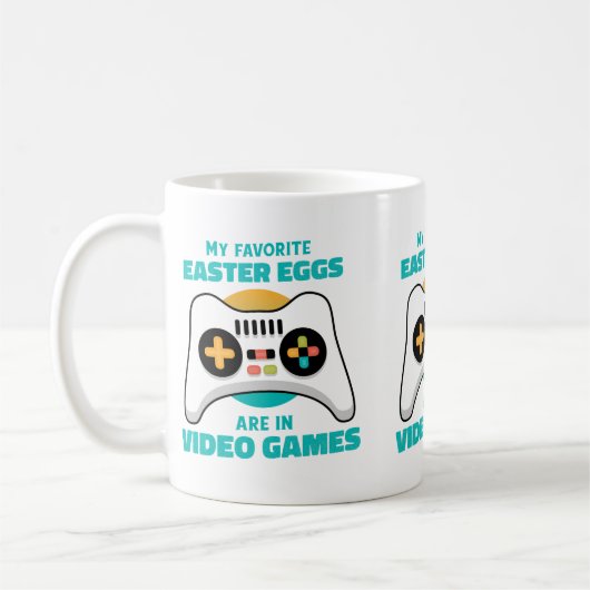 イースターエッグゲーマーおもしろい コーヒーマグカップ (左)