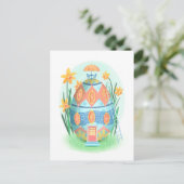 イースターエッグコテージはがき ポストカード (スタンド正面)