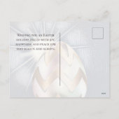 イースターエッグサンシャインとヨガガールメディテーション シーズンポストカード (裏面)