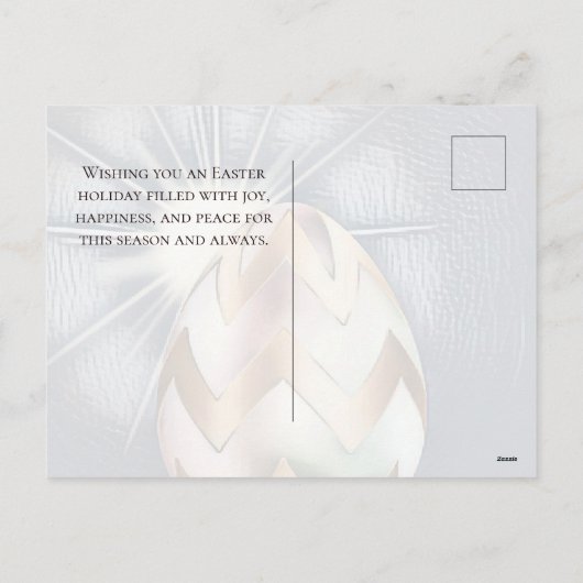 イースターエッグサンシャインとヨガガールメディテーション シーズンポストカード (裏面)