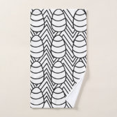 イースターエッグシェブロンストライプハッピーイースターパターン バスタオルセット (ハンドタオル)