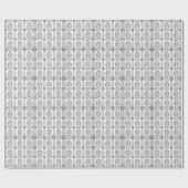 イースターエッグシボロンブラックとホワイトハッピーイースター ラッピングペーパー (フラット)