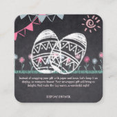 イースターエッグシャルボードスケッチベビーシャワー エンクロージャーカード (正面)