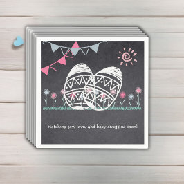 イースターエッグシャルボードスケッチベビーシャワー スタンダードカクテルナプキン