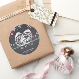 イースターエッグシャルボードスケッチベビーシャワー ラウンドシール